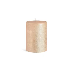 Discount Depot Stumpenkerze Metallic Finish