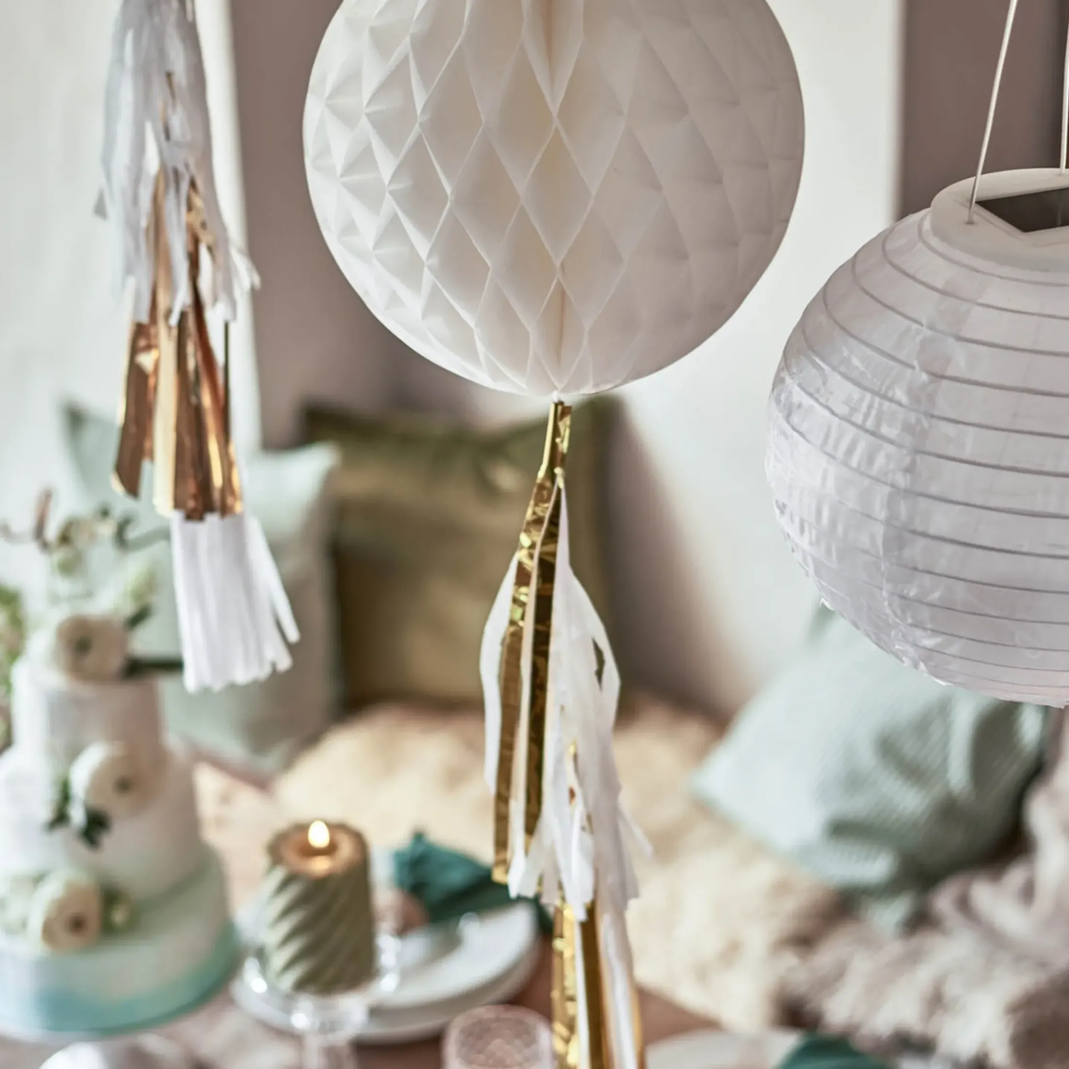 Depot Partydeko>Wabenball Mit Tassel