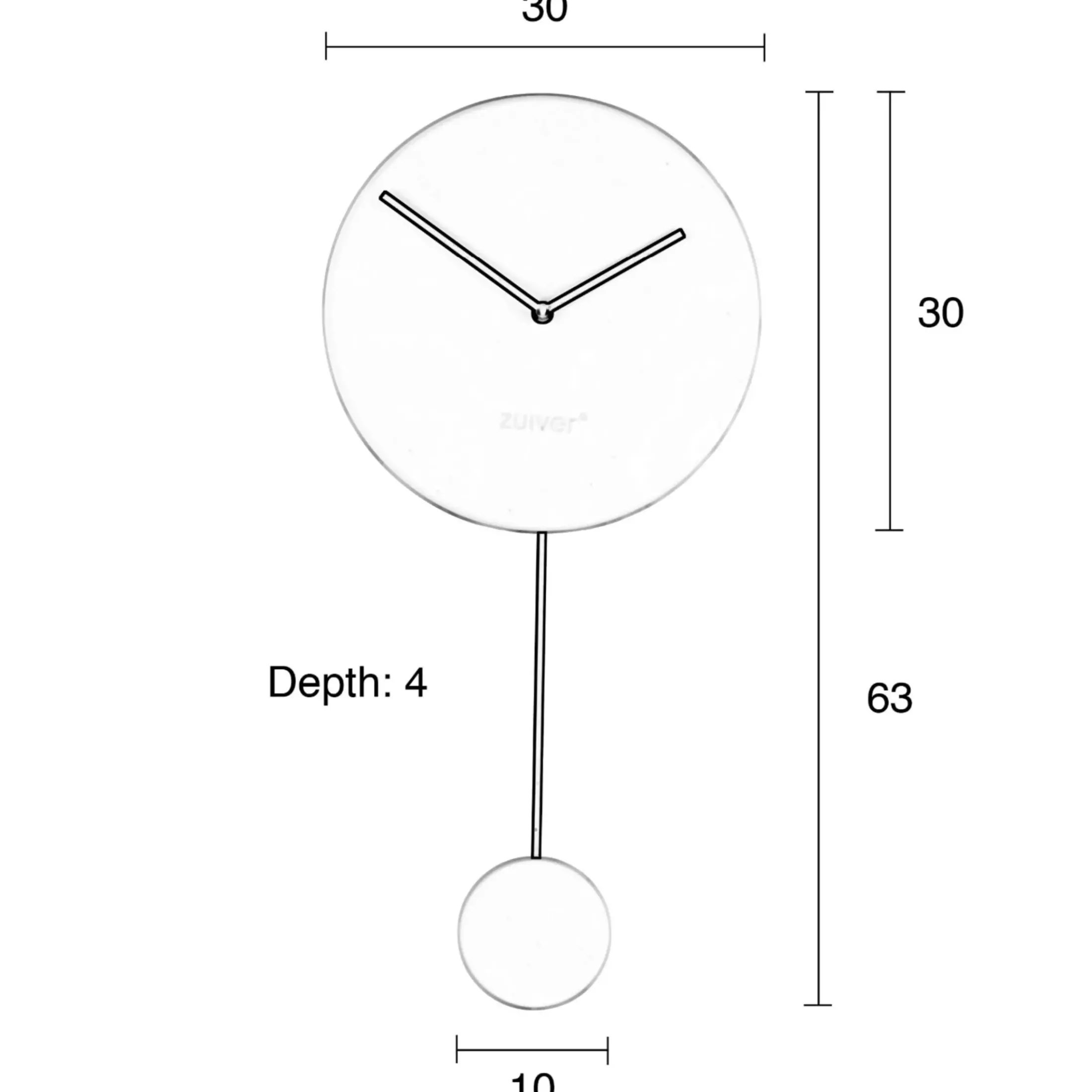 Depot Wanddeko>Zuiver Wanduhr Minimal